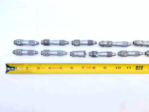 16pc LOT OF MITUTOYO MICROMETER THIMBLE HEADS UNKNOWN MODELS FOR PARTS / REPAIR - JG6037BY6