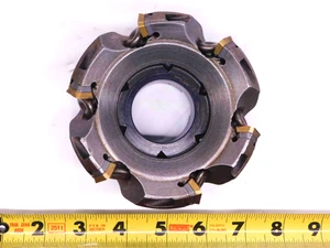 CARBOLOY 4" O.D. COOLANT FACE MILL R220.13-04.00-12 1 1/2 PILOT 6 POCKETS 4.0 - JJ3555CH5