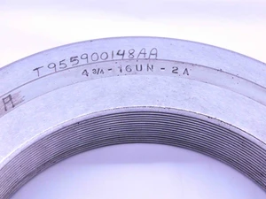 4 3/4 16 UN 2A THREAD RING GAGES 4.75 4.750 GO NO GO P.D.'S = 4.7076 & 4.7015 - DW42868BY6