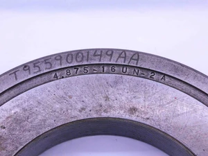 4 7/8 16 UN 2A THREAD RING GAGES 4.875 4.8750 GO NO GO P.D.'S = 4.8326 & 4.8265 - DW42870BY6