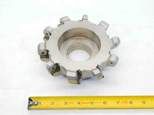 SECO 6" O.D. FACE MILL R220.48-06.00-09-10S 2" PILOT HOLDS 10 INSERTS ON..09 6.0