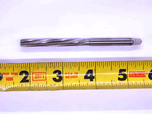 1/4 O.D. HSS HAND REAMER 3/16 SHANK SPIRAL 6 FLUTE .25 .2500 ONSIZE LETTER E - JJ3923LVR