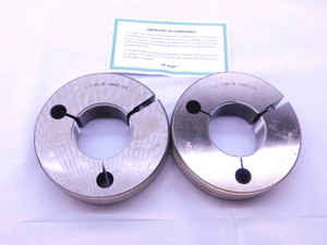 NEW 1 7/16 18 UNEF 2A THREAD RING GAGES 1.4375 GO NO GO P.D.'S = 1.3999 & 1.3949 - DW42940GFG