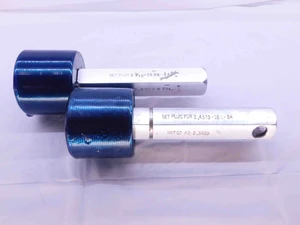 2 7/16 16 N 3A SET THREAD PLUG GAGE 2.4375 GO NO GO P.D.'S = 2.3969 & 2.3928 - DW42941LVR