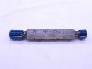 9/16 20 NS 3 THREAD PLUG GAGE .5625 GO NO GO P.D.'S = .5300 & .5330 INSPECTION - DW42950CJ5