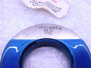1 1/2 11 BSPT VERMONT PIPE THREAD RING GAGE 1.5 1.50 1.500 BRITISH SYS A BS 21 - DW42981BW6