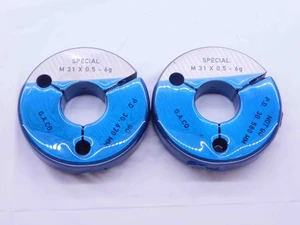 M31 X .5 6g SPECIAL THREAD RING GAGES 31 0.5 GO NO GO P.D.'S = 30.630 & 30.580 - DW42989BW6