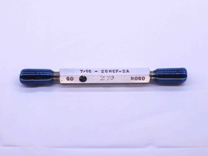 7/16 28 NEF 2A LEFT HAND SET THREAD PLUG GAGE .4375 GO NO GO PDS= .4132 & .4096 - DW43008CG6