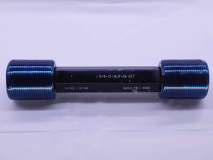 1 5/8 12 UNJ 3A SET THREAD PLUG GAGE 1.625 GO NO GO PD'S = 1.5709 & 1.5665 UNJF - DW43017CG6