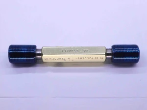 1" 12 UNF 2A SET THREAD PLUG GAGE 1.0 1.00 1.000 GO NO GO P.D.'S = .9441 & .9382 - DW43037CG6