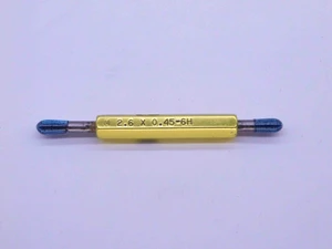 M2.6 X .45 6H METRIC THREAD PLUG GAGE 2.6 0.45 GO NO GO P.D.'S = 2.308 & 2.403 - DW43047CD6