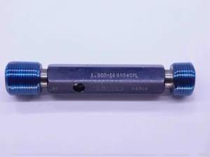 1" 14 UNS SPECIAL THREAD PLUG GAGE 1.0 1.00 GO NO GO P.D.'S = .9536 & .9566 - DW43059CB5