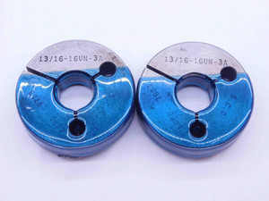 13/16 16 UN 3A THREAD RING GAGES .8125 GO NO GO P.D.'S = .7719 & .7683 CHECK - DW43083CC6