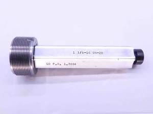 1 3/4 16 UN 2B THREAD PLUG GAGE 1.75 1.750 1.7500 GO ONLY P.D. = 1.7094 2B OR 3B - DW43171LVR