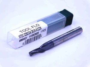 NEW TOOL FLO MTEC 0250C04 28UN AC22R SOLID CARBIDE THREAD MILL 1/4 - 28 UNF .25 - JJ4020TFLO