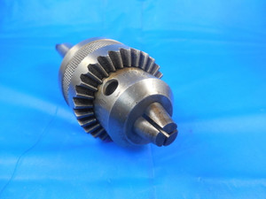 CUSHMAN C10 DRILL CHUCK 0 - 3/8 CAPACITY #2 MORSE TAPER OPENS/CLOSES EASILY