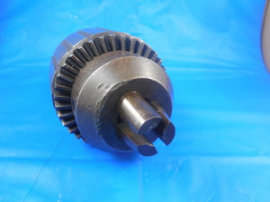 JACOBS No. 4 DRILL CHUCK WITH CHUCK KEY #3 MORSE TAPER OPENS/CLOSES BY KEY