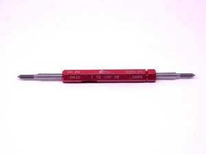 NEW 1 72 UNF 3B THREAD PLUG GAGE #1 .073 GO NO GO P.D.'S= .0640 & .0659 1-72
