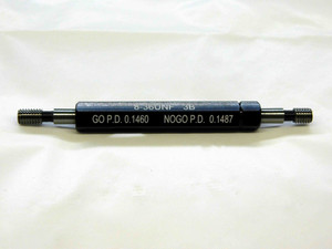 NEW 8 36 UNF 3B THREAD PLUG GAGE #8 .164 GO NO GO P.D.'S = .1460 & .1487 8-36