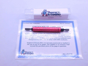 NEW 6 32 UNC 2B THREAD PLUG GAGE #6 .138 GO NO GO P.D.'S= .1177 & .1214 6-32