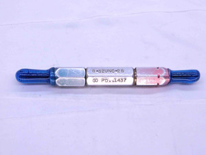 8 32 UNC 2B THREAD PLUG GAGE #8 .164 .1640 GO NO GO P.D.'S = .1437 & .1475 CHECK - AY0763BU