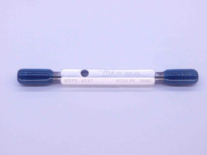 7/16 20 UNF 2A SET THREAD PLUG GAGE .4375 GO NO GO P.D.'S = .4037 & .3995 CHECK - DW2735RDRL