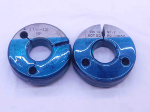 1 1/8 12 NF 2 THREAD RING GAGES 1.125 GO NO GO P.D.'S = 1.0709 & 1.0653 UNF-2 - JF0387LI