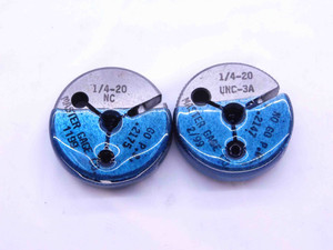 1/4 20 UNC 3A THREAD RING GAGES .25 .250 .2500 GO NO GO P.D.'S = .2175 & .2147 - CH1173EM