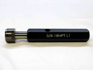 NEW 3/8 18 NPT L1 PIPE THREAD PLUG GAGE .375 N.P.T. L-1 QUALITY INSPECTION TOOLS