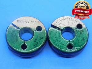 13/16 20 UNEF 3A THREAD RING GAGES .8125 GO NO GO P.D.'S = .7800 & .7767 CHECK - JF0449LI