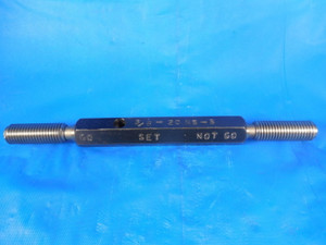 3/8 20 NS 3 SET THREAD PLUG GAGE .375 GO NO GO P.D.'S = .3425 & .3399 INSPECTION
