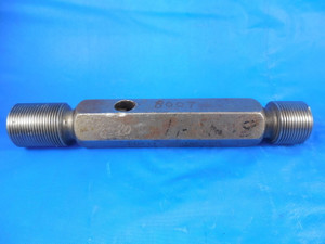 7/8 20 NS 3 THREAD PLUG GAGE .875 GO NO GO P.D.'S = .8425 & .8461 INSPECTION