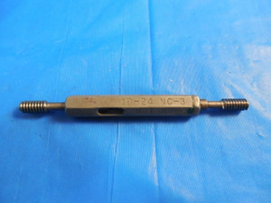 10 24 NC 3 SET THREAD PLUG GAGE #10 .190 GO NO GO P.D.'S = .1629 & .1605