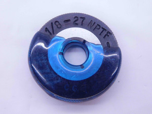 1/8 27 NPTF L1 PIPE THREAD RING GAGE .125 .1250 N.P.T.F. DRYSEAL TAPER CHECK - JF0562BU