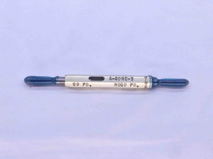 4 40 NC 3 SET THREAD PLUG GAGE #4 .112 .1120 GO NO GO P.D.'S = .0958 & .0941 - NG0017LI