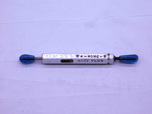 4 40 NC 3 SET THREAD PLUG GAGE #4 .112 .1120 GO NO GO P.D.'S = .0958 & .0941 - NG0017LI