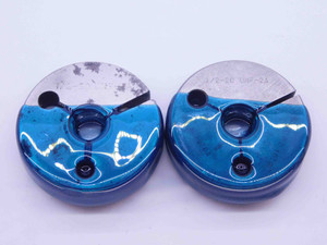 1/2 20 UNF 2A THREAD RING GAGES .5 .50 .500 GO NO GO P.D.'S = .4662 & .4619 - NG0078BU