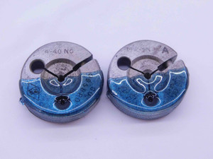 4 40 NC 3A THREAD RING GAGES #4 .112 GO NO GO P.D.'S = .0958 & .0939 UNC-3A - NG0102BU