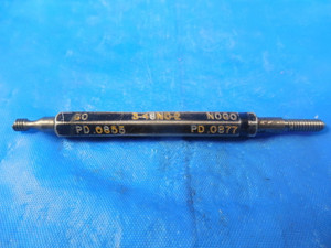 BUDGET 3 48 NC 2 THREAD PLUG GAGE #3 .099 "GO" NO GO P.D.'S = .0855 & .0877