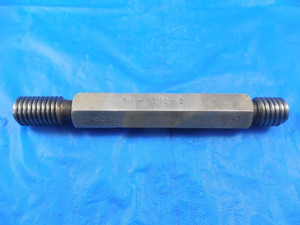 9/16 12 NC 2 THREAD PLUG GAGE .5625 GO NO GO P.D.'S = .5084 & .5140 QUALITY TOOL