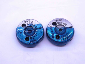 8 32 UNC 2A THREAD RING GAGES #8 .164 .1640 GO NO GO P.D.'S = .1428 & .1399 - NG0281BU