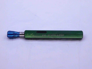 1/16 27 NPTF 6 STEP PIPE THREAD PLUG GAGE .0625 N.P.T.F. DRYSEAL CREST CHECK - DW3938RDRL
