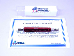 NEW M4 X 0.5 6H METRIC THREAD PLUG GAGE 4.0 .5 GO NO GO P.D.'S = 3.675 & 3.775