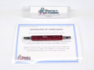 NEW M3.5 X 0.6 6H METRIC THREAD PLUG GAGE 3.5 .6 GO NO GO P.D.'S = 3.110 & 3.222