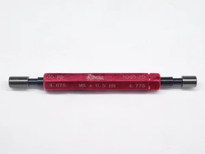 NEW M5 X 0.5 6H METRIC THREAD PLUG GAGE 5.0 .5 GO NO GO PD'S = 4.675 & 4.775