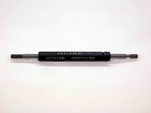NEW M2.5 X 0.45 6H METRIC THREAD PLUG GAGE 2.5 .45 GO NO GO PD'S = 2.208 & 2.303
