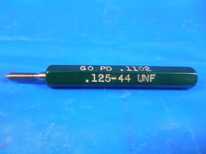 5 44 UNF 2B OR 3B THREAD PLUG GAGE #5 .125 GO ONLY P.D. = .1102 INSPECTION TOOL