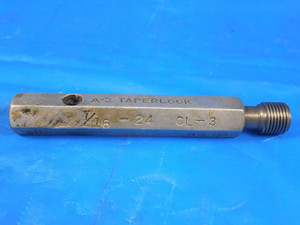 7/16 24 CLASS 3 THREAD PLUG GAGE .4375 NO GO ONLY P.D. = .4130