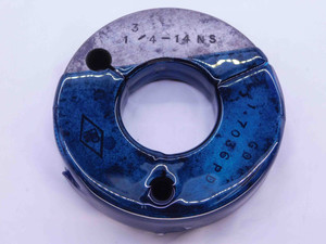 1 3/4 14 NS THREAD RING GAGE 1.75 1.750 1.7500 GO ONLY P.D. = 1.7036 UNS 3A - NG0631BU