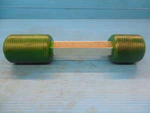 2" 8 UN 2A SET LEFT HAND THREAD PLUG GAGE 2.0 GO NO GO PDS= 1.9165 & 1.9087 L.H.